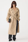 Longerline Gabardine Trench Tan