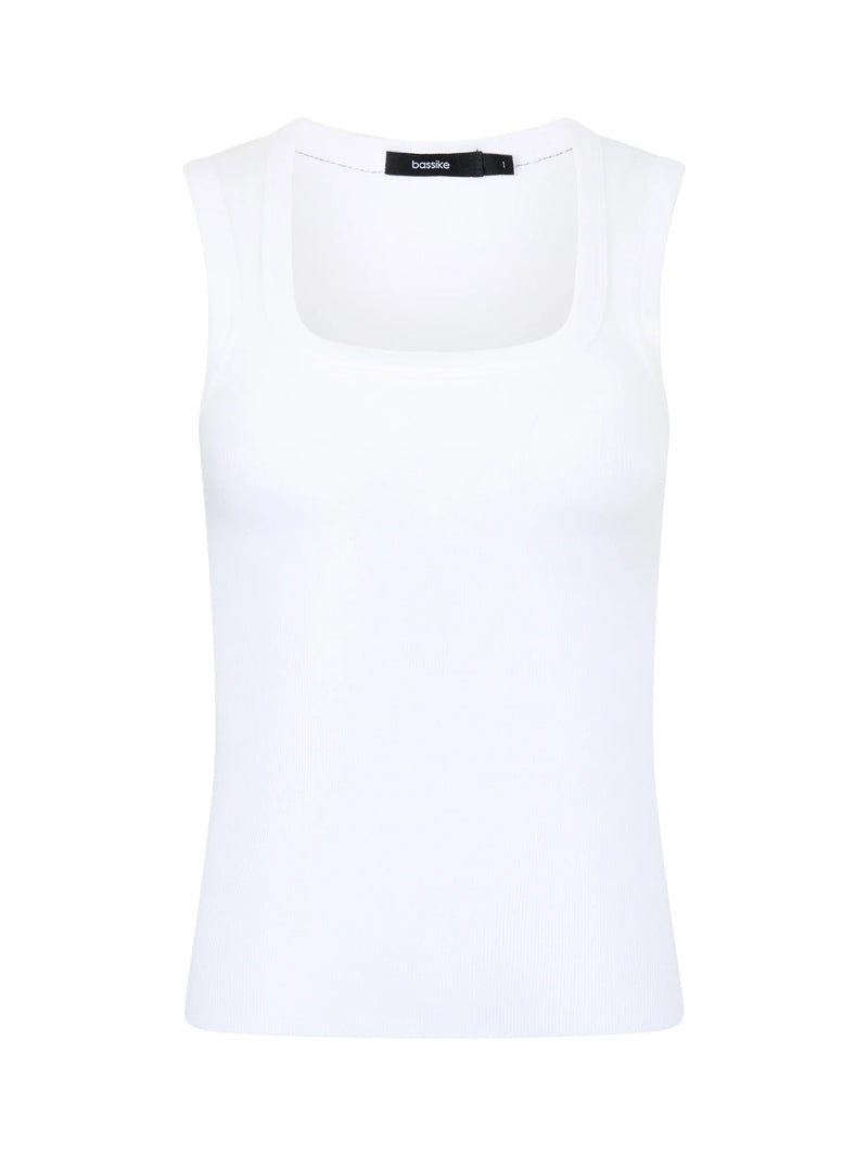 Low Scooped Rib Tank White