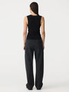 Low Scooped Rib Tank Black