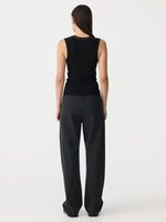 Low Scooped Rib Tank Black