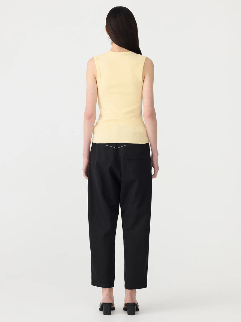 Low Scooped Rib Tank Lemon Glaze