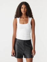 Low Scooped Rib Tank White