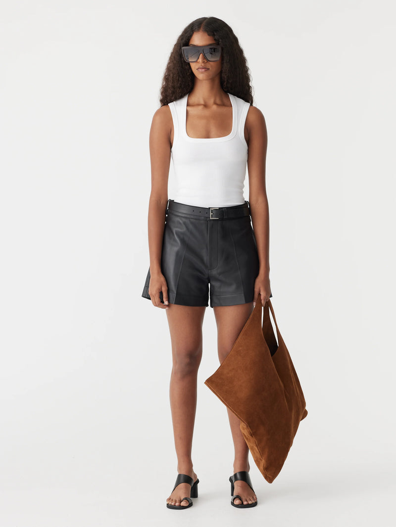Low Scooped Rib Tank White