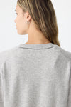 Wool Cashmere V Neck Knit Grey Marl