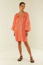 Sardinia Dress Orange Stripe