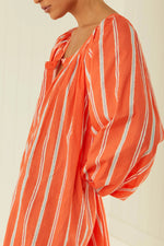 Sardinia Dress Orange Stripe