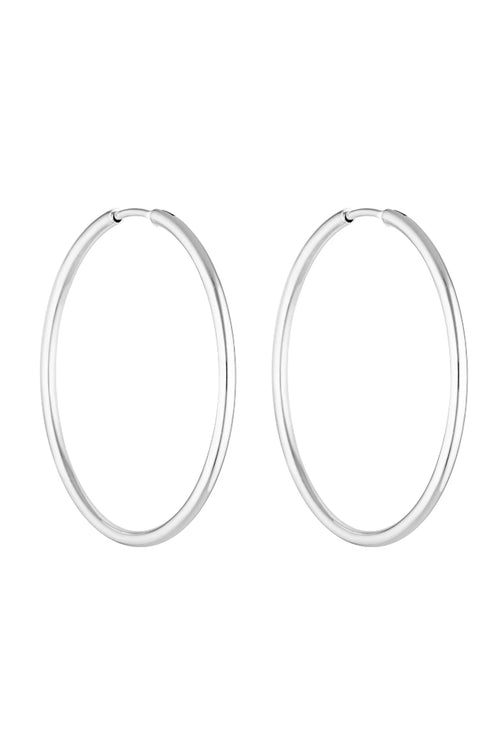 90's Hoops 40mm Silver