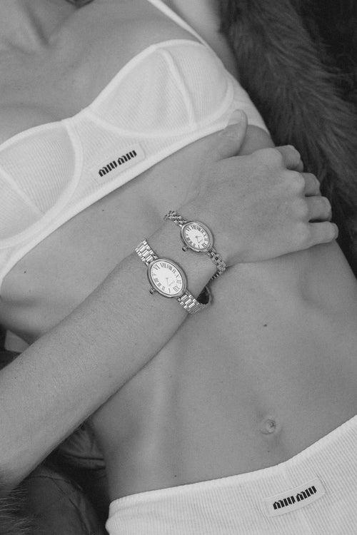 Fine Baby Link Watch White Gold