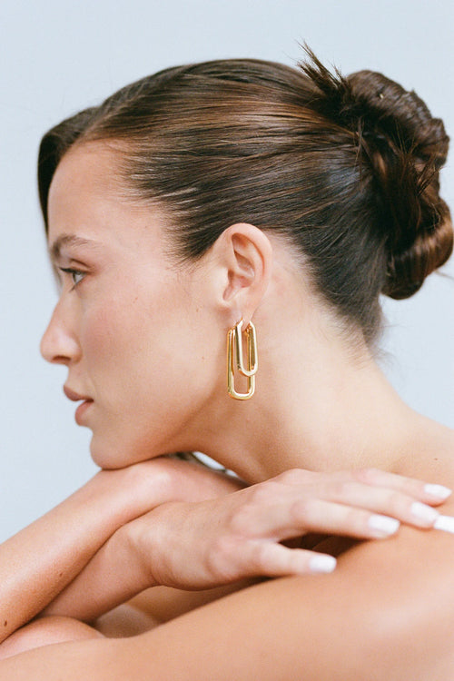 Baby Oval Hoops Gold