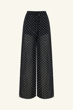 Houston Drawstring Pant Noir Polka