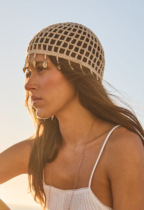 Paradise Crochet Cap Sand Dune
