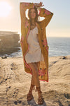 Coastal Granny Maxi Cardigan Mustard