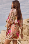 Floridian Lace Mini Dress Coral