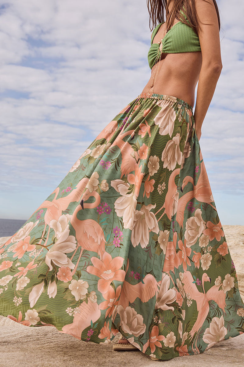 Floridian Maxi Skirt Sage