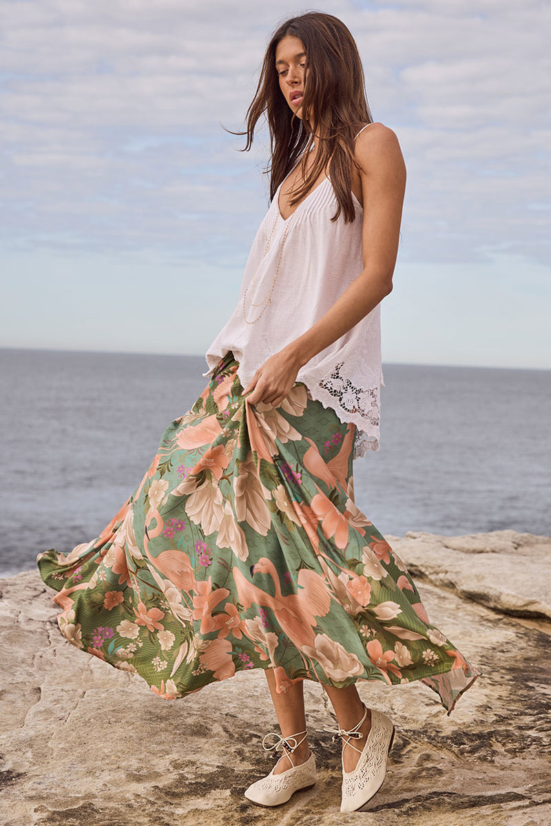 Floridian Maxi Skirt Sage