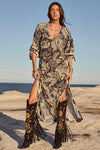 Volcano Goddess Kaftan Liquorice