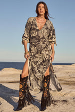 Volcano Goddess Kaftan Liquorice