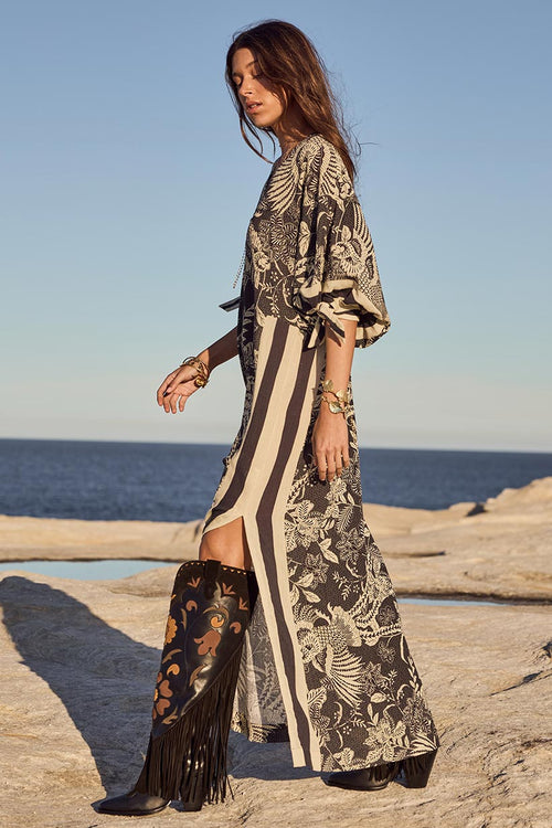 Volcano Goddess Kaftan Liquorice