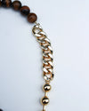 Primal Statement Necklace Tiger's Eye 18K Gold Plating