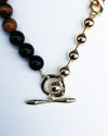 Primal Statement Necklace Tiger's Eye 18K Gold Plating