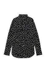 Ruby Shirt Black and White Double Dot Jacquard