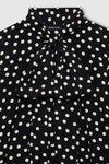 Ruby Shirt Black and White Double Dot Jacquard