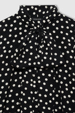 Ruby Shirt Black and White Double Dot Jacquard