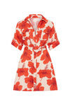 Camelia Dress Red Hibiscus