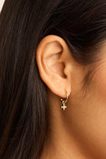 Lotus Hoop Earring Gold