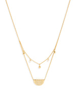 Live in Peace Lotus Necklace Gold