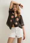 Vesper Embroidered Blouse Black