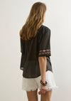 Vesper Embroidered Blouse Black