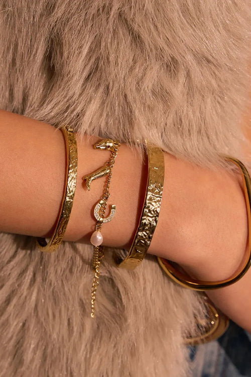 Rodeo Gold Charm Bracelet