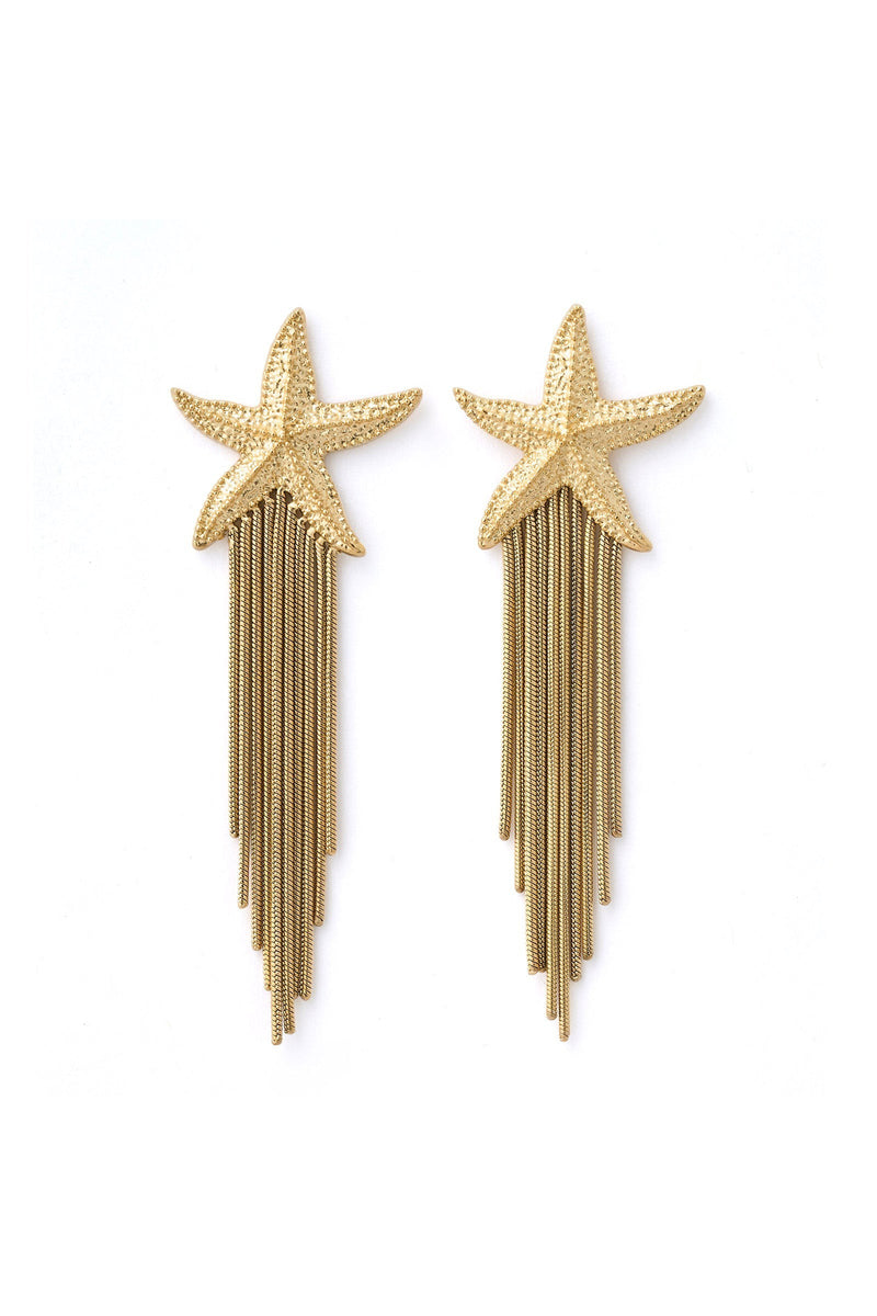 Shooting Star Gold Earrings