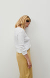 Sonoma Henley Collar Long Sleeve T-Shirt White