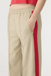 Twill Stripe Detail Pant Light Tan / Red