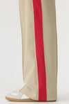 Twill Stripe Detail Pant Light Tan / Red