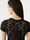 Raw Edge Lace Baby T.Shirt Black