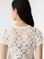 Raw Edge Lace Baby T.Shirt White