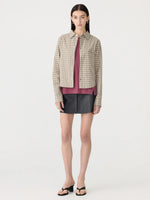 Cotton Check Western Shirt Taupe/Natural Check