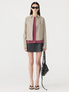 Cotton Check Western Shirt Taupe/Natural Check