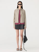 Cotton Check Western Shirt Taupe/Natural Check