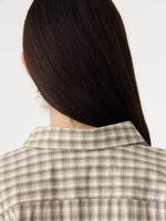 Cotton Check Western Shirt Taupe/Natural Check