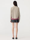 Cotton Check Western Shirt Taupe/Natural Check