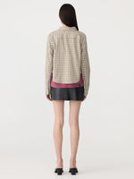 Cotton Check Western Shirt Taupe/Natural Check