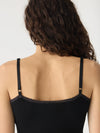 Lace Strap Soft Rib Tank Black