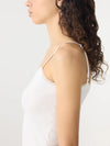 Lace Strap Soft Rib Tank White