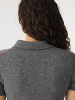 Wool Cashmere Slim Fit Polo Dark Charcoal