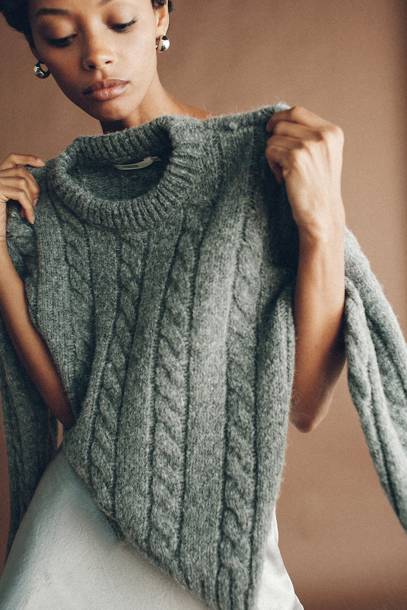 Stevie Knit Jumper Grey Marle