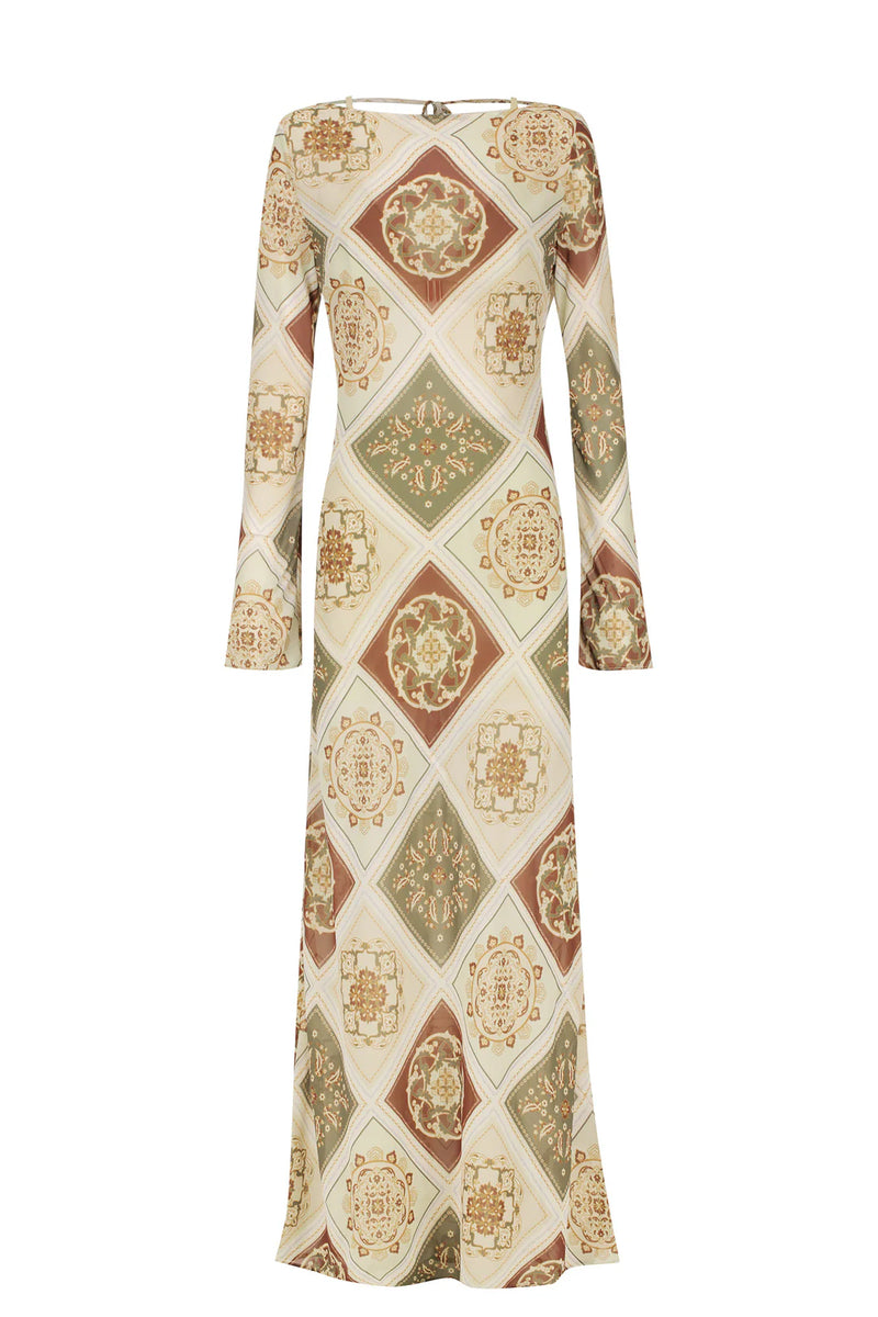Sundra Slip Dress Evergreen Tile